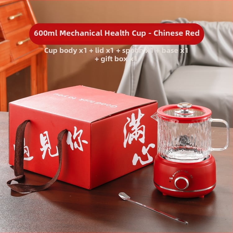 Kels Veselības tējkanna — borosilikāta stikls, modelis JJ-20360B, tilpums līdz 1 L, 360 W pie 220 V, mehāniskā vadība