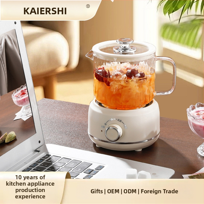 Kels Veselības tējkanna — borosilikāta stikls, modelis JJ-20360B, tilpums līdz 1 L, 360 W pie 220 V, mehāniskā vadība