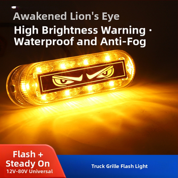 LED indikatorinė šviesa krovininiams automobiliams ir motociklams (12–24V, vandeniui atsparus ABS plastikas, LED, 5000 valandų tarnavimo laikas)