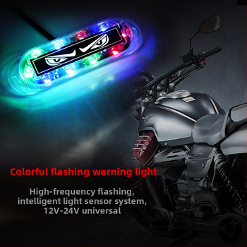 LED indikatorinė šviesa krovininiams automobiliams ir motociklams (12–24V, vandeniui atsparus ABS plastikas, LED, 5000 valandų tarnavimo laikas)