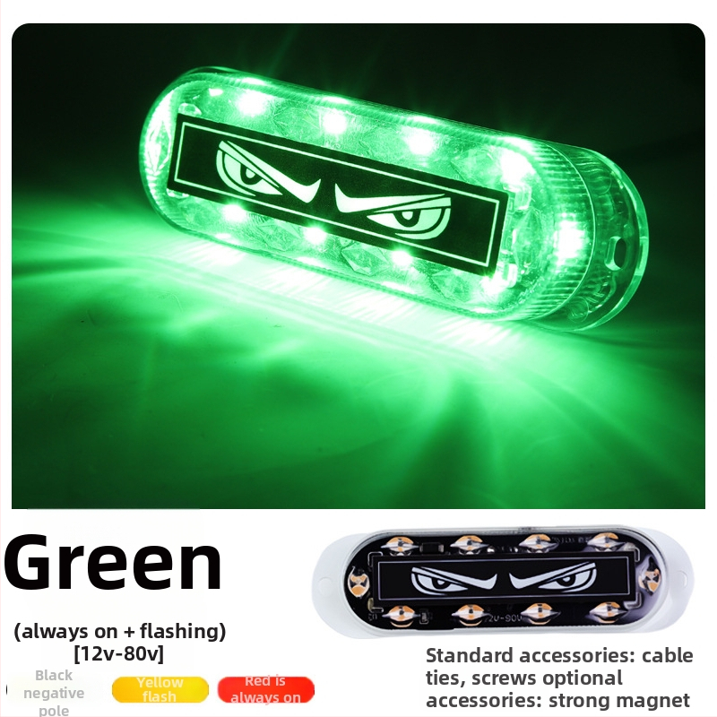 LED indikatorinė šviesa krovininiams automobiliams ir motociklams (12–24V, vandeniui atsparus ABS plastikas, LED, 5000 valandų tarnavimo laikas)