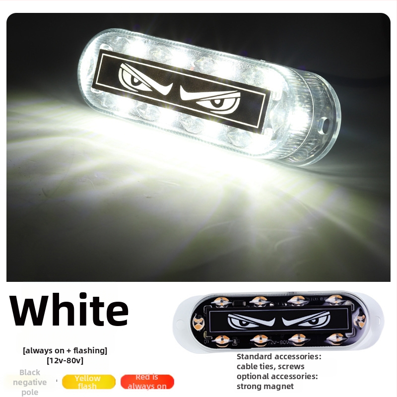 LED indikatorinė šviesa krovininiams automobiliams ir motociklams (12–24V, vandeniui atsparus ABS plastikas, LED, 5000 valandų tarnavimo laikas)