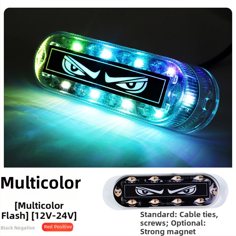 LED indikatorinė šviesa krovininiams automobiliams ir motociklams (12–24V, vandeniui atsparus ABS plastikas, LED, 5000 valandų tarnavimo laikas)