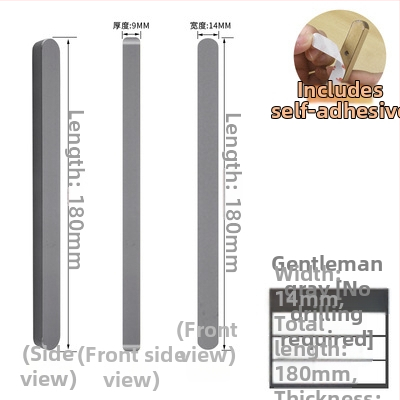 Posuvná dverová rukoväť - samolepiaca, bez vŕtania, hliníková s anodizovaným povrchom, model: malá zlatá tyčová rukoväť s drážkou