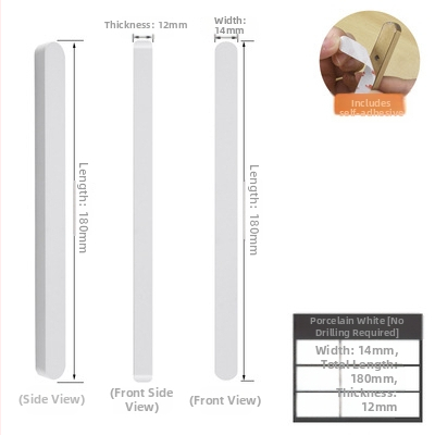 Posuvná dverová rukoväť - samolepiaca, bez vŕtania, hliníková s anodizovaným povrchom, model: malá zlatá tyčová rukoväť s drážkou