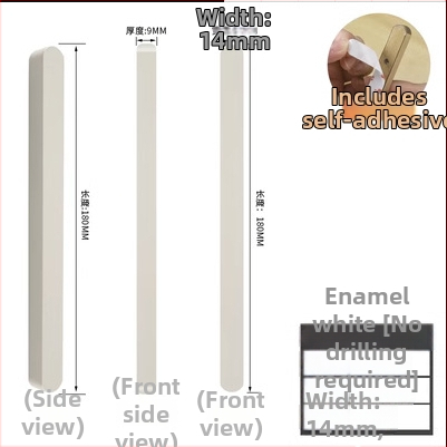Posuvná dverová rukoväť - samolepiaca, bez vŕtania, hliníková s anodizovaným povrchom, model: malá zlatá tyčová rukoväť s drážkou