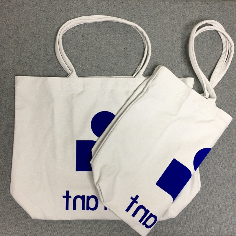 Geantă Tote din pânză cu închidere magnetică, căptușeală din pânză, buzunar pentru telefon și buzunar intern patch, bretele duble