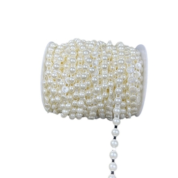 Félig kör alakú mesterséges gyöngyök, ABS műanyag, elektroplakált felületű díszítő kiegészítő ruházathoz