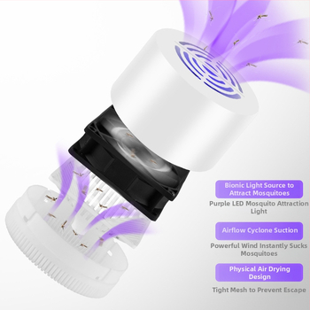 3D lampa na komára – fotokatalytická vnútorná lampa, vhodná pre priestory do 20 m², puzdro PP + akryl, neotáčavá, ovládanie svetelnou vlnou