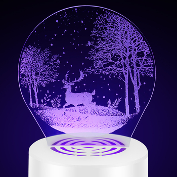 3D lampa na komára – fotokatalytická vnútorná lampa, vhodná pre priestory do 20 m², puzdro PP + akryl, neotáčavá, ovládanie svetelnou vlnou