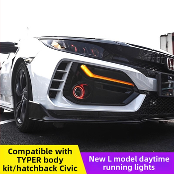 LED L-tvarované denné svetlá pre Civic hatchback desiatej generácie, 24W, značka TYPY