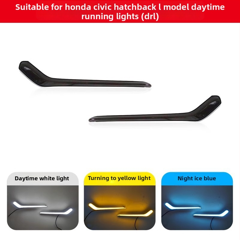 LED L-tvarované denné svetlá pre Civic hatchback desiatej generácie, 24W, značka TYPY