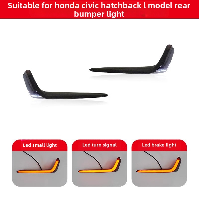 LED L-tvarované denné svetlá pre Civic hatchback desiatej generácie, 24W, značka TYPY