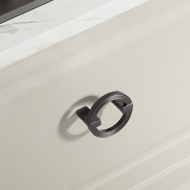 Λαβή δαχτυλιδιού για ντουλάπες, συρτάρια και ντουλάπια, κράμα ψευδάργύρου, ηλεκτροπλατιωμένο, μοντέρνο μινιμαλιστικό στυλ