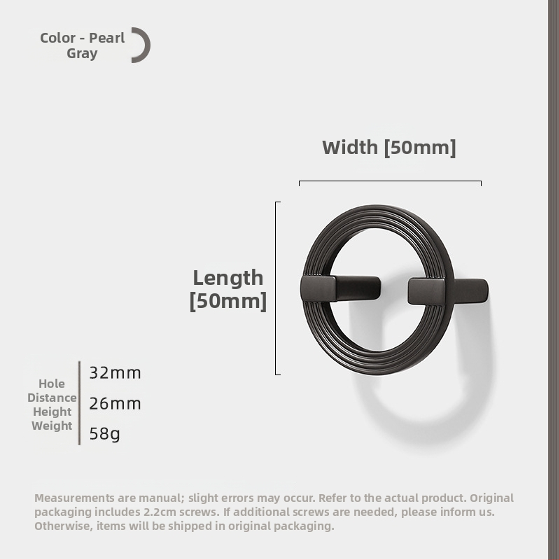 Λαβή δαχτυλιδιού για ντουλάπες, συρτάρια και ντουλάπια, κράμα ψευδάργύρου, ηλεκτροπλατιωμένο, μοντέρνο μινιμαλιστικό στυλ