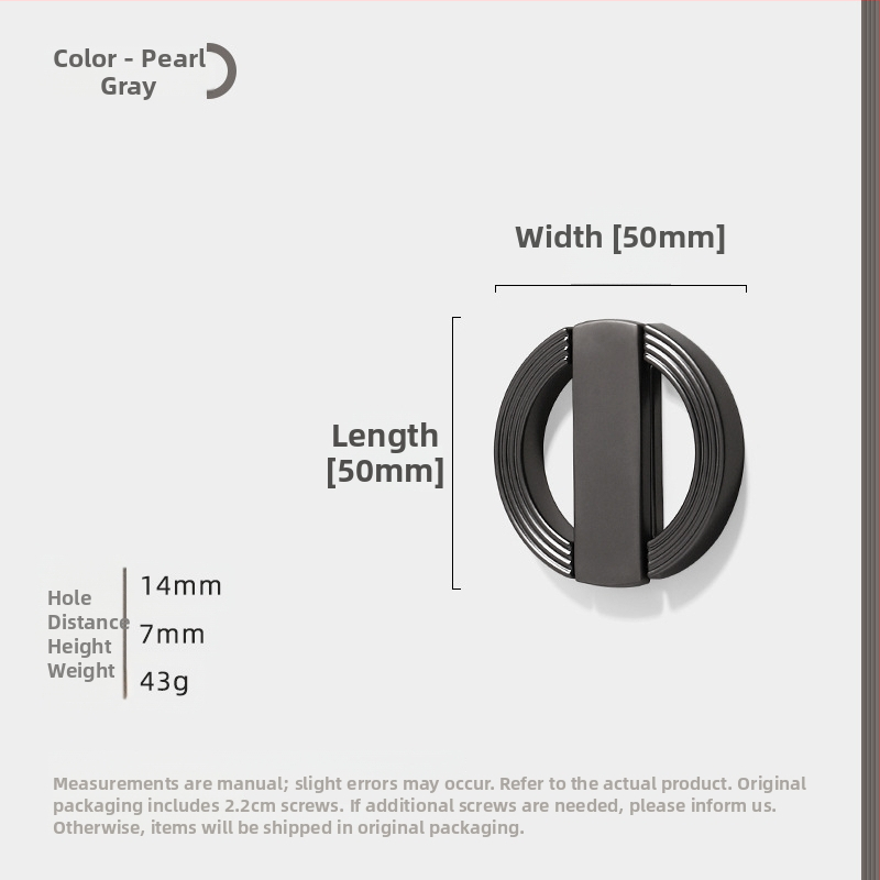 Λαβή δαχτυλιδιού για ντουλάπες, συρτάρια και ντουλάπια, κράμα ψευδάργύρου, ηλεκτροπλατιωμένο, μοντέρνο μινιμαλιστικό στυλ