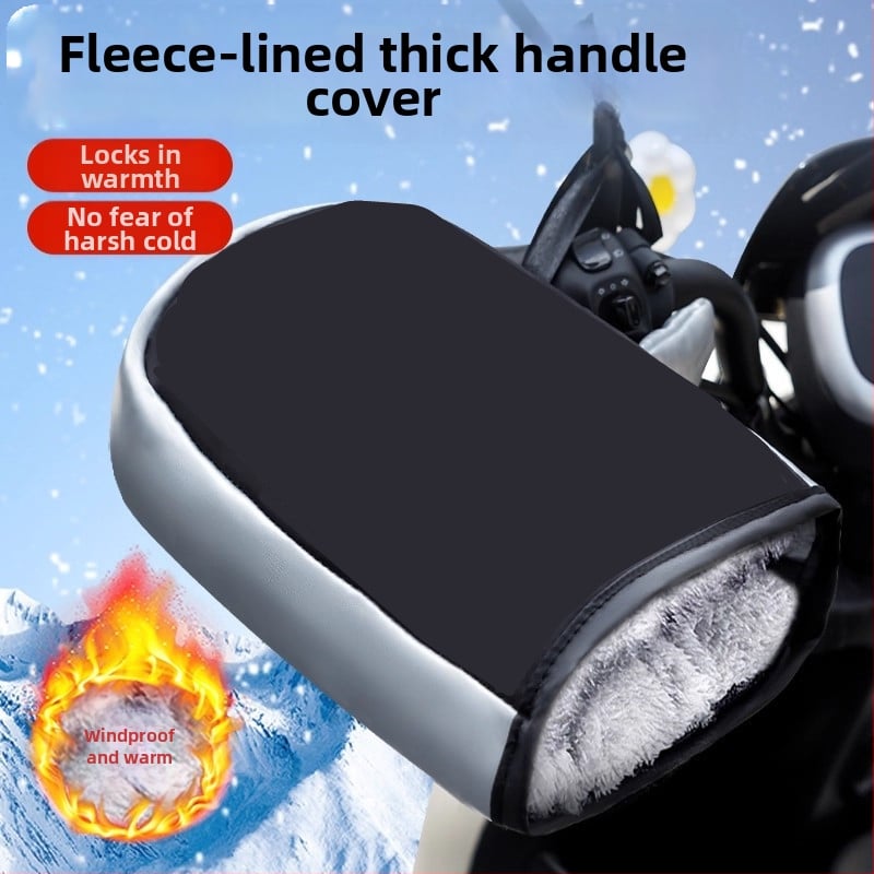 Fleece-béléssel ellátott kormányvédő elektromos járművekhez – vastagított, vízálló és meleg téli használatra