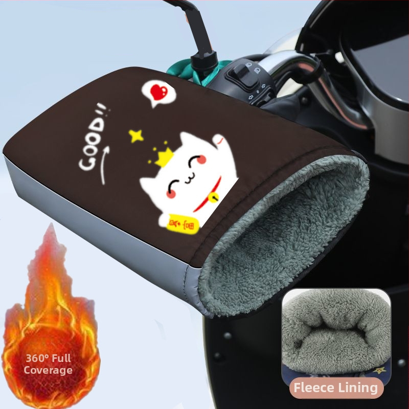 Fleece-béléssel ellátott kormányvédő elektromos járművekhez – vastagított, vízálló és meleg téli használatra