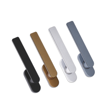 Aknová klika z hliníkovej zliatiny, štvorcový hriadeľ, model: priama alebo offsetová rukoväť, oxidovaný povrch, moderný minimalistický štýl