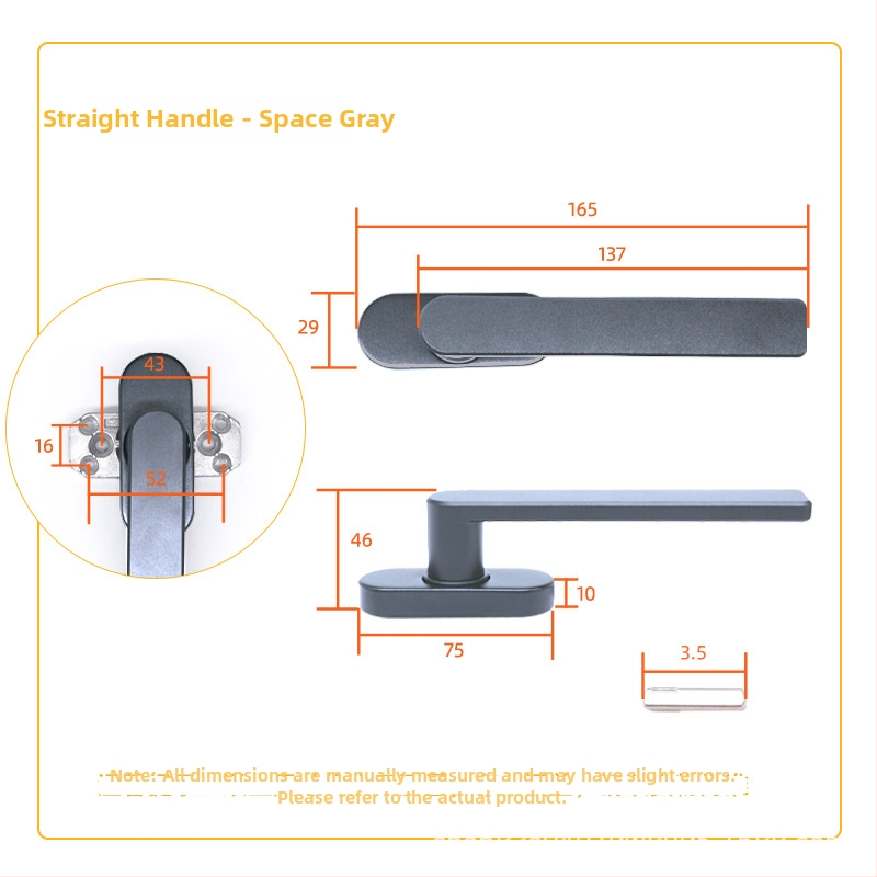 Aknová klika z hliníkovej zliatiny, štvorcový hriadeľ, model: priama alebo offsetová rukoväť, oxidovaný povrch, moderný minimalistický štýl