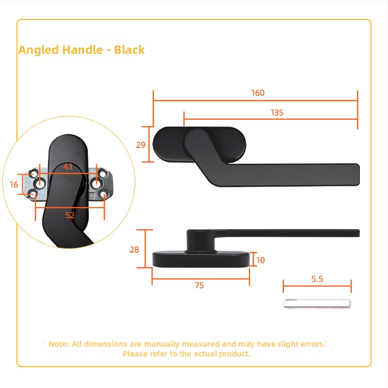 Aknová klika z hliníkovej zliatiny, štvorcový hriadeľ, model: priama alebo offsetová rukoväť, oxidovaný povrch, moderný minimalistický štýl