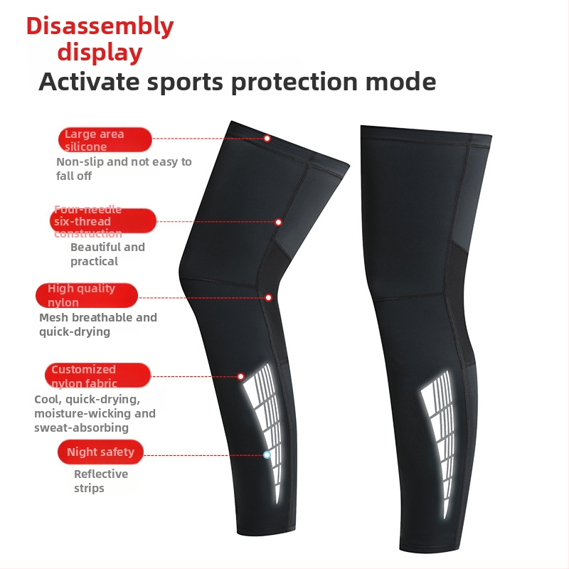 Manșon pentru picior pentru ciclism – nailon, respirabil, uscare rapidă, personalizabil, CLOSCA