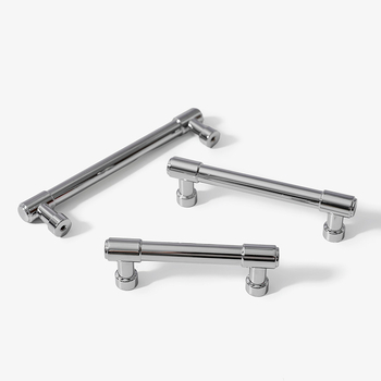 Mâner pentru dulapuri și garderobă Camillo 8258, aliaj de zinc, electroplacare, stil modern minimalist