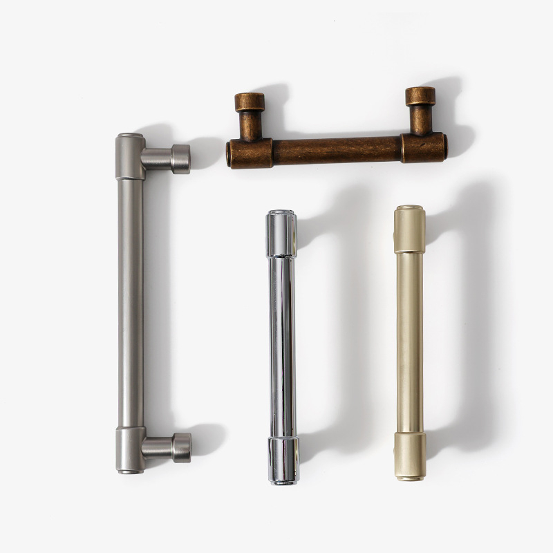 Mâner pentru dulapuri și garderobă Camillo 8258, aliaj de zinc, electroplacare, stil modern minimalist