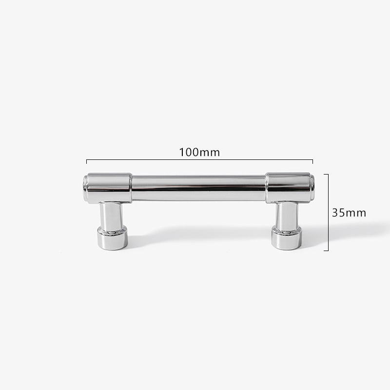 Mâner pentru dulapuri și garderobă Camillo 8258, aliaj de zinc, electroplacare, stil modern minimalist