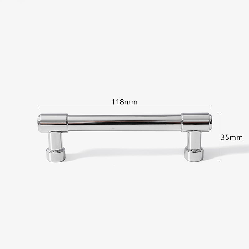 Mâner pentru dulapuri și garderobă Camillo 8258, aliaj de zinc, electroplacare, stil modern minimalist
