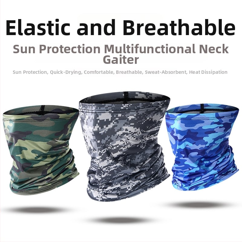 Спортен шал за шия, полиестер, бързосъхнещ, флорален принт, за открити спортове: колоездене, походи, риболов