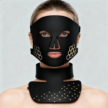 Силиконова LED маска за лице М01 – преносима, IPX6 водоустойчива, домашна употреба, подмладяване на кожата