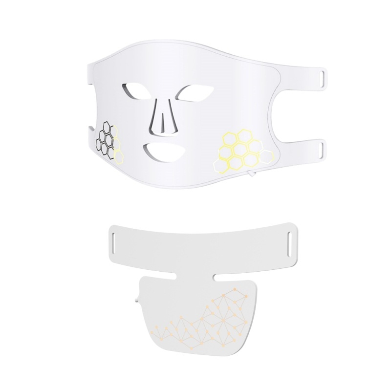 Силиконова LED маска за лице М01 – преносима, IPX6 водоустойчива, домашна употреба, подмладяване на кожата
