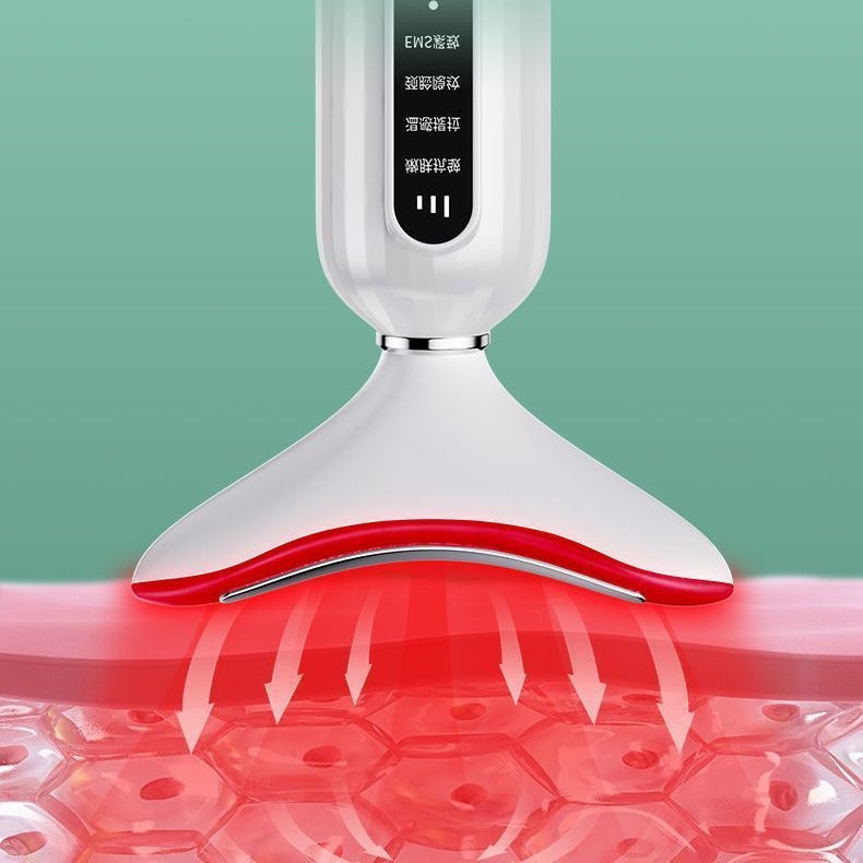 Kakla skaistuma ierīce ar vibrācijas masāžu, fotonisko skaistumu un mikrostrāvu – USB uzlāde, mājas lietošanai