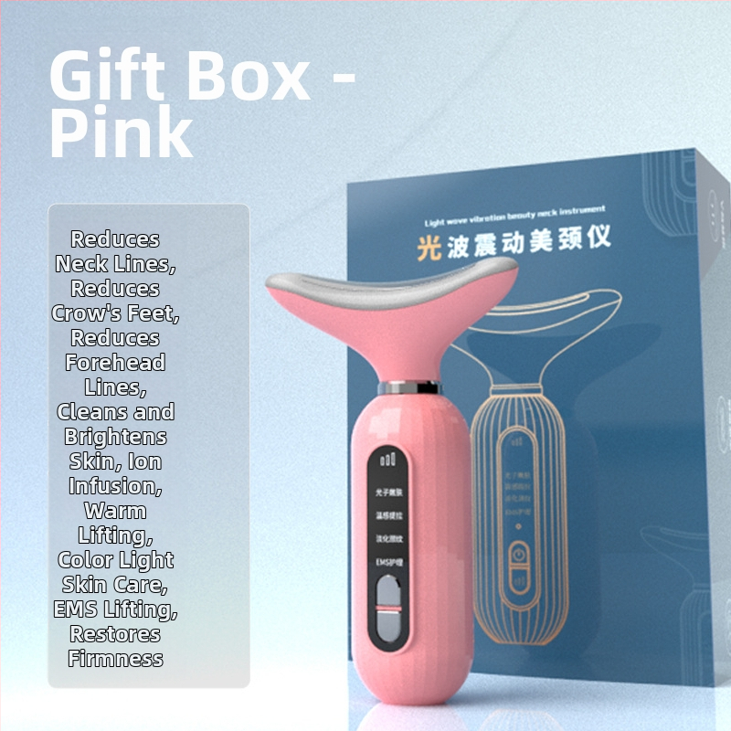 Kakla skaistuma ierīce ar vibrācijas masāžu, fotonisko skaistumu un mikrostrāvu – USB uzlāde, mājas lietošanai