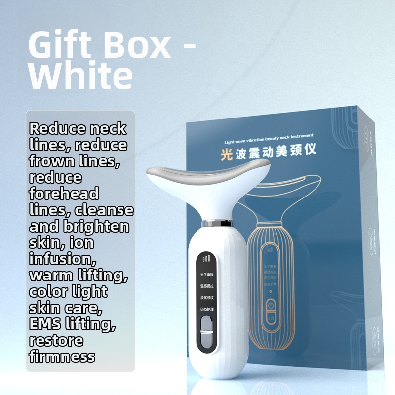 Kakla skaistuma ierīce ar vibrācijas masāžu, fotonisko skaistumu un mikrostrāvu – USB uzlāde, mājas lietošanai