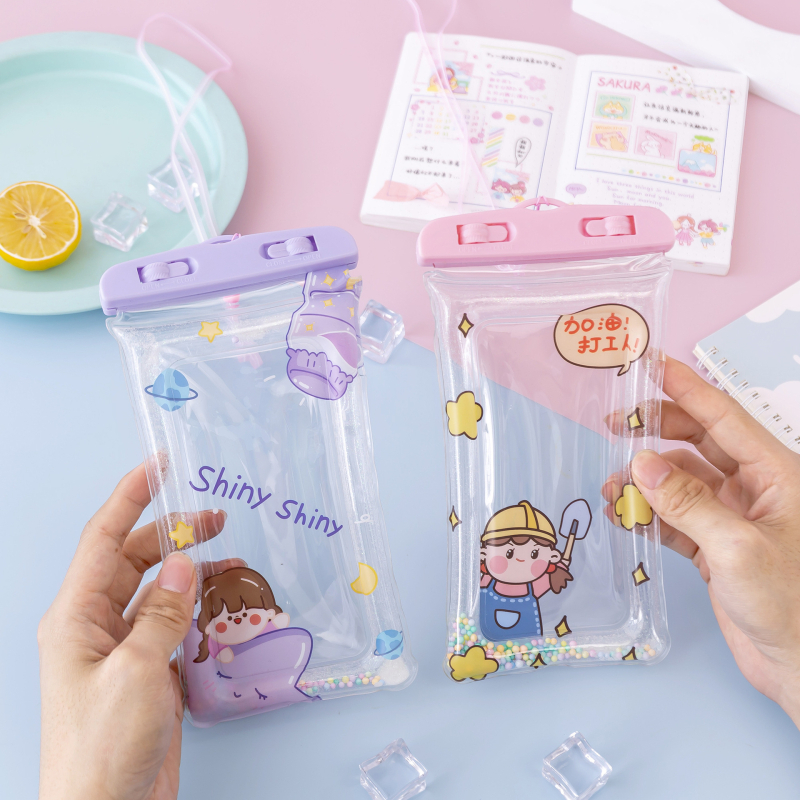 Водоустойчив калъф за телефон – прозрачен дизайн, карикатурен стил, PVC материал