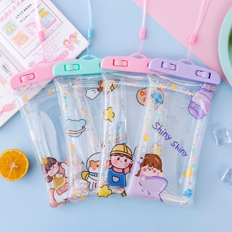 Водоустойчив калъф за телефон – прозрачен дизайн, карикатурен стил, PVC материал