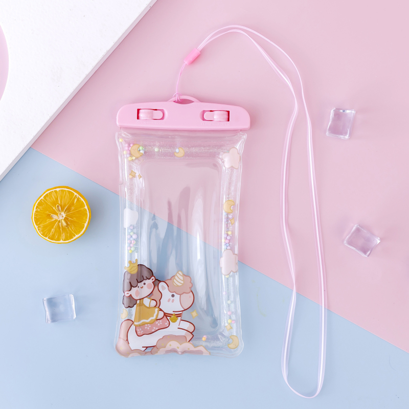 Водоустойчив калъф за телефон – прозрачен дизайн, карикатурен стил, PVC материал