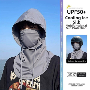 Maska na tvár z ľadovej hodvábnej priadze s plnou ochranou tváre a krku pre vonkajšiu cyklistiku