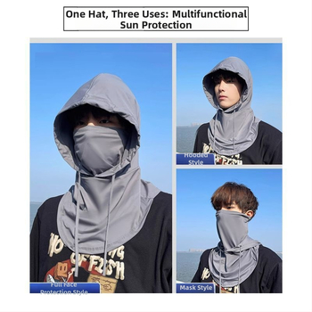 Maska na tvár z ľadovej hodvábnej priadze s plnou ochranou tváre a krku pre vonkajšiu cyklistiku