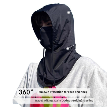 Maska na tvár z ľadovej hodvábnej priadze s plnou ochranou tváre a krku pre vonkajšiu cyklistiku