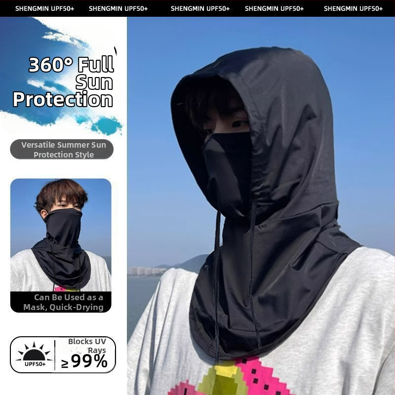 Maska na tvár z ľadovej hodvábnej priadze s plnou ochranou tváre a krku pre vonkajšiu cyklistiku