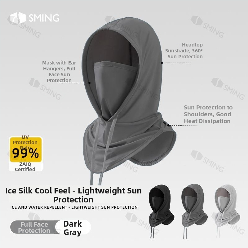 Maska na tvár z ľadovej hodvábnej priadze s plnou ochranou tváre a krku pre vonkajšiu cyklistiku