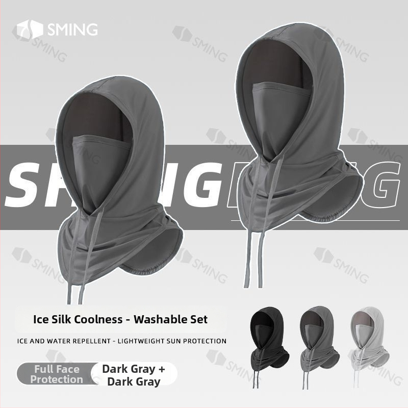 Maska na tvár z ľadovej hodvábnej priadze s plnou ochranou tváre a krku pre vonkajšiu cyklistiku