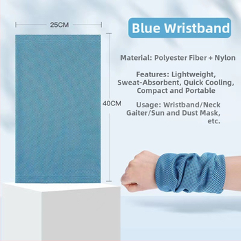 Ледено коприна охлаждащ шал за глава – бързосъхнещ, слънцезащитен, за външни спортове като бягане и колоездене (унсисекс, възрастни)