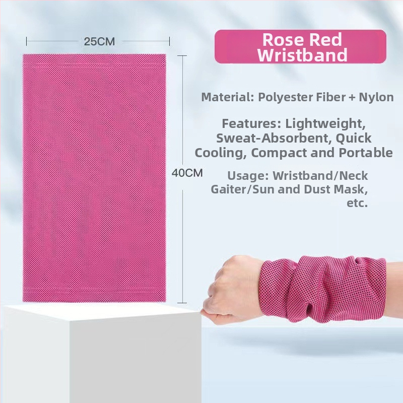 Ледено коприна охлаждащ шал за глава – бързосъхнещ, слънцезащитен, за външни спортове като бягане и колоездене (унсисекс, възрастни)