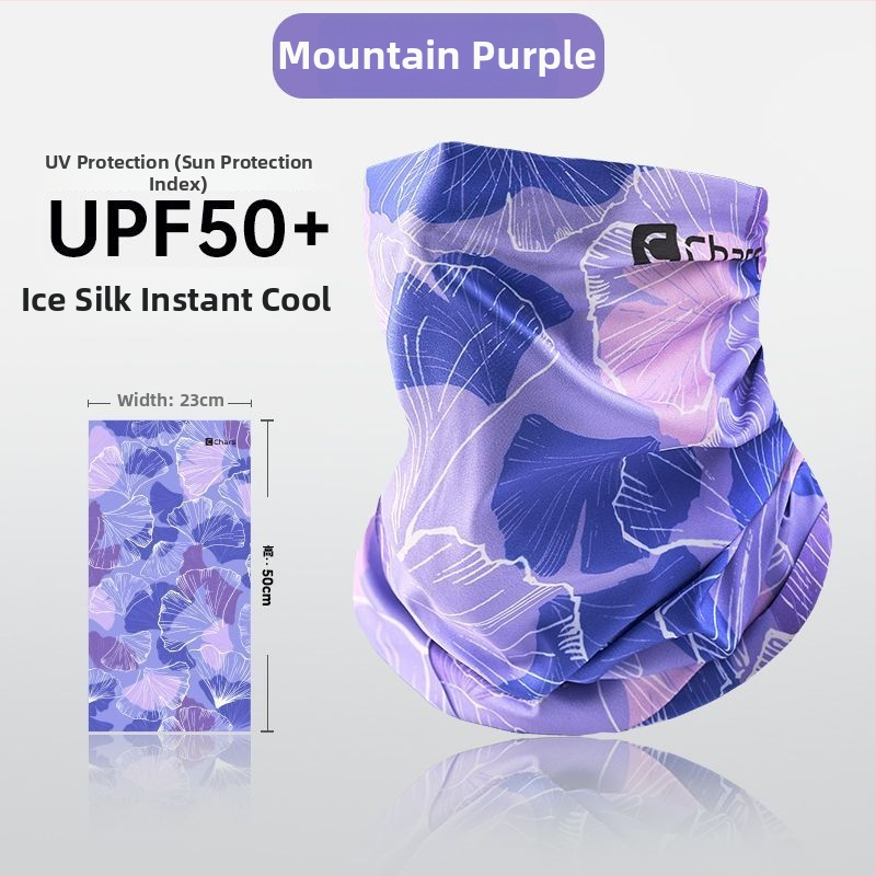 Слънцезащитна маска за жени за колоездене, ледено коприна плат, райета, casual стил, за открито, спортни шапки и шалове за глава