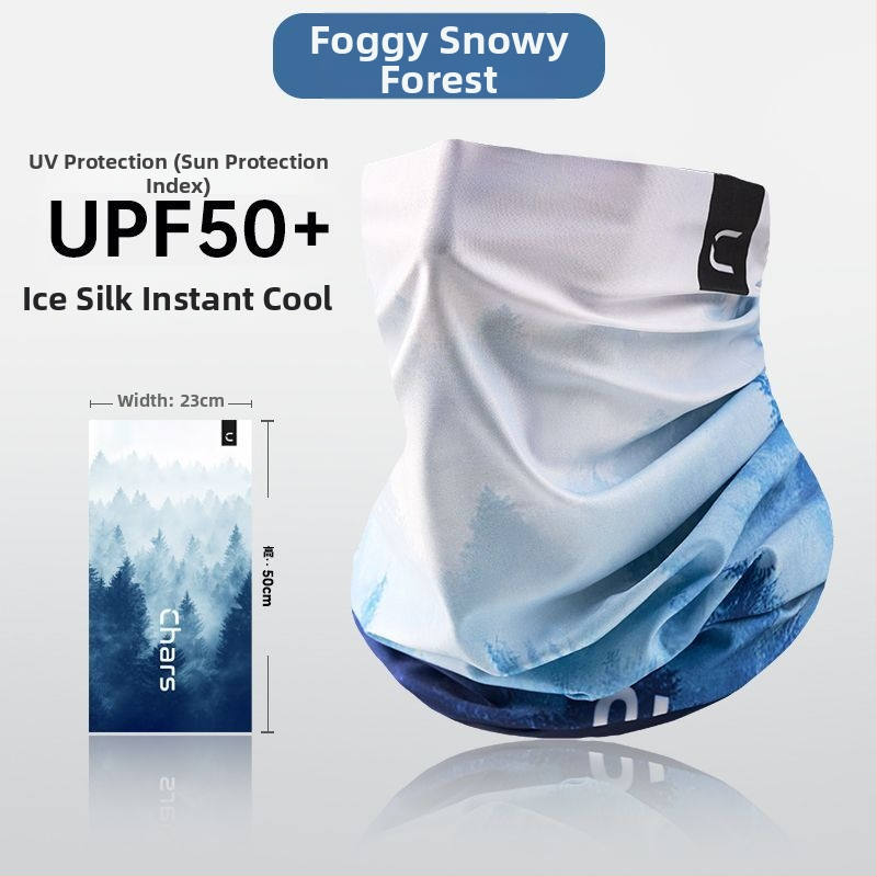 Слънцезащитна маска за жени за колоездене, ледено коприна плат, райета, casual стил, за открито, спортни шапки и шалове за глава