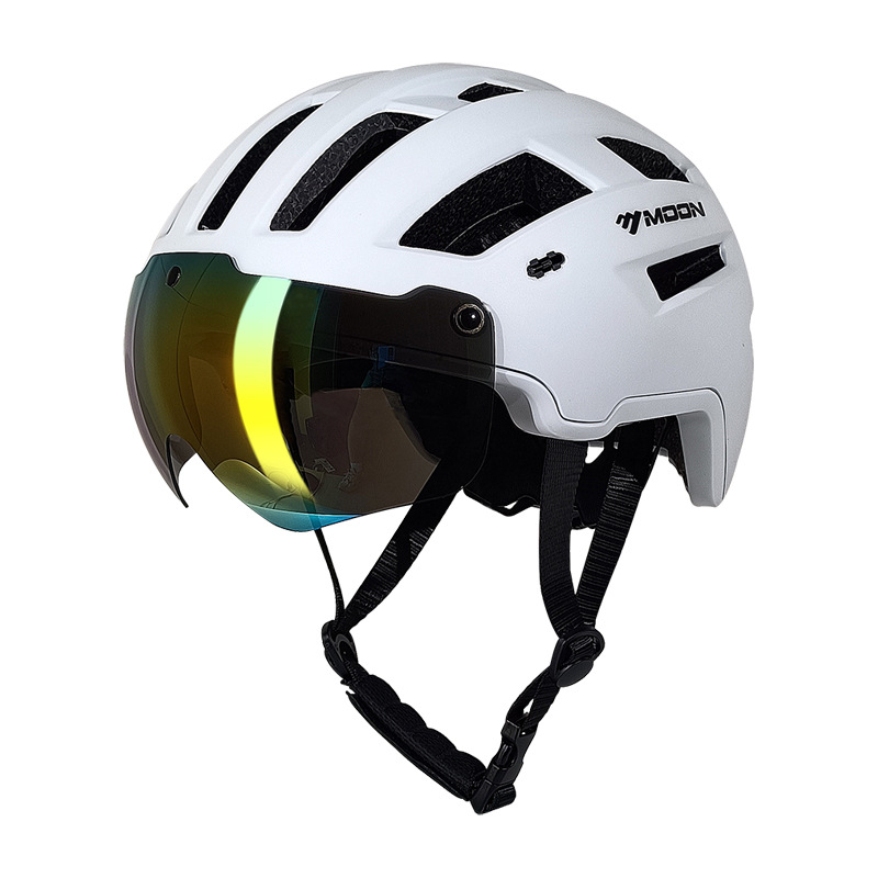 MOON κράνος ποδηλασίας με ενσωματωμένα γυαλιά – Unisex, ενήλικοι, PC EPS, λογότυπο εκτυπωμένο